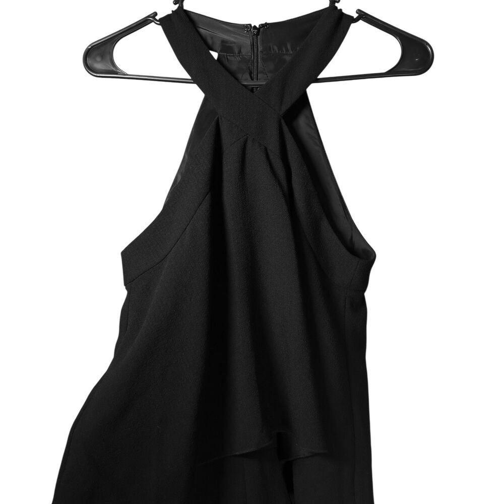 Trina Turk Dress Micaela Jumpsuit Black Straight Leg Popover Halter Jumper 4 NWT - Picture 5 of 10